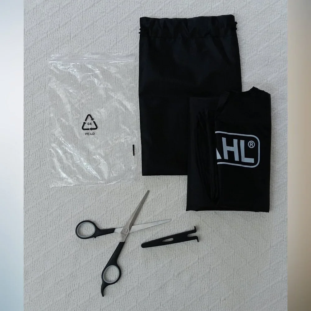 Wahl Hair Cutting Cape and Premium Barber Shears Set in Pouch Black
